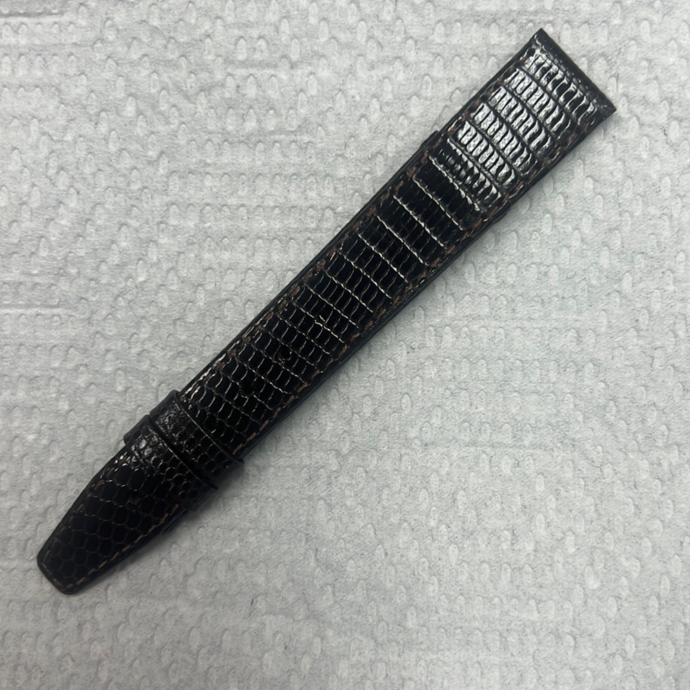 Gucci leather strap 16mm. Dark brown